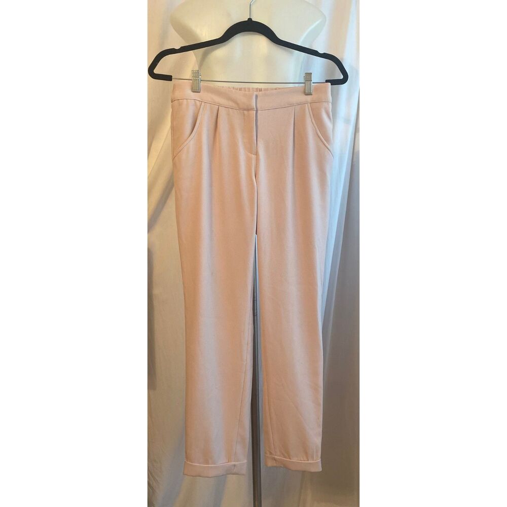 St. Tropez Loft Blush Pink Cropped Dress Pants